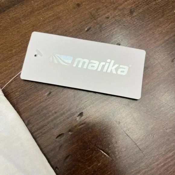 2/$12 Marika Essential Cropped Tank White Size Large Raw Hem Relaxed Fit Active - Picture 8 of 11